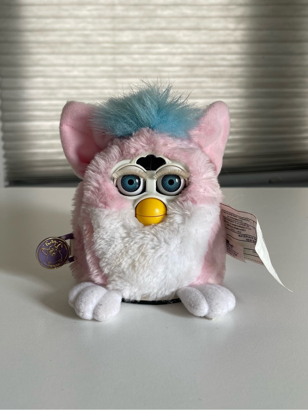 1999 Furby Baby Light Pink White And Blue With Tag